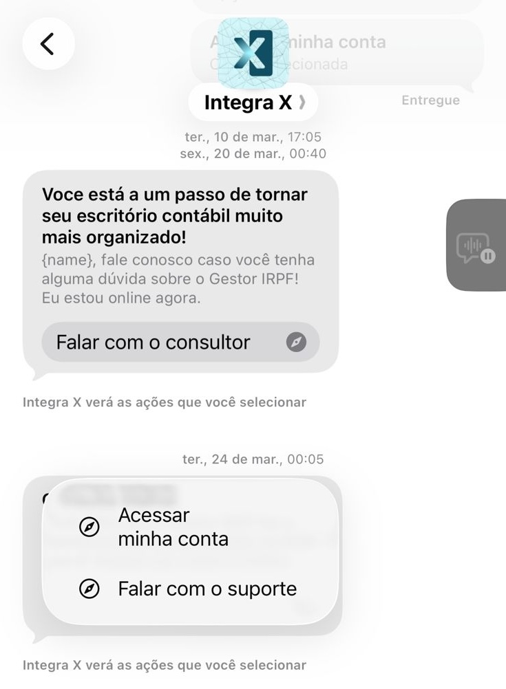 Botões interativos